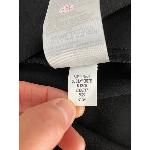 NWT Banana Republic Women's S Black Sleeveless Silky Crepe Dress - Picture 7 of 8